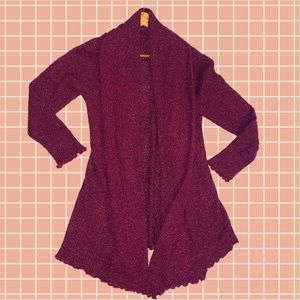 Plum cardigan Large
